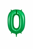 Helium Big Number Balloons in Green 0-9
