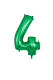 Helium Big Number Balloons in Green 0-9