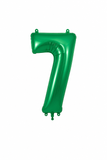 Helium Big Number Balloons in Green 0-9
