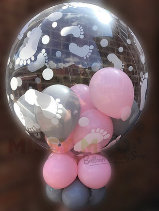 Girl Baby Feet Bubble Balloon