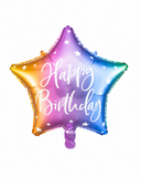 18in Happy Birthday Star Foil Balloon