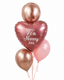 Rose Gold & Pink Heart Bouquet (Personalise)