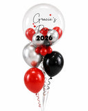 Personalised Bubble Trio Prom Bouquet