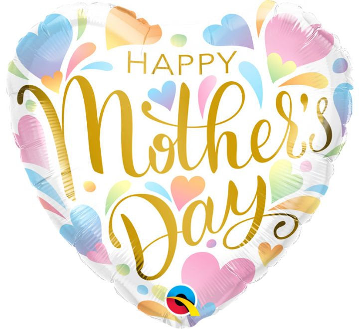 Mother's Day Heart Foil in Confetti Bubble (8 designs)