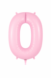 Helium Big Number Balloons in Helium Pink 0-9
