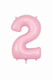 Helium Big Number Balloons in Helium Pink 0-9