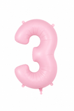 Helium Big Number Balloons in Helium Pink 0-9