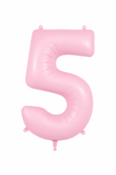 Helium Big Number Balloons in Helium Pink 0-9