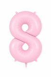 Helium Big Number Balloons in Helium Pink 0-9