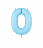 Helium Big Number Balloons in Matte Blue 0-9