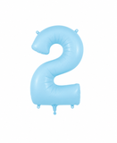 Helium Big Number Balloons in Matte Blue 0-9