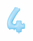 Helium Big Number Balloons in Matte Blue 0-9
