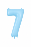 Helium Big Number Balloons in Matte Blue 0-9