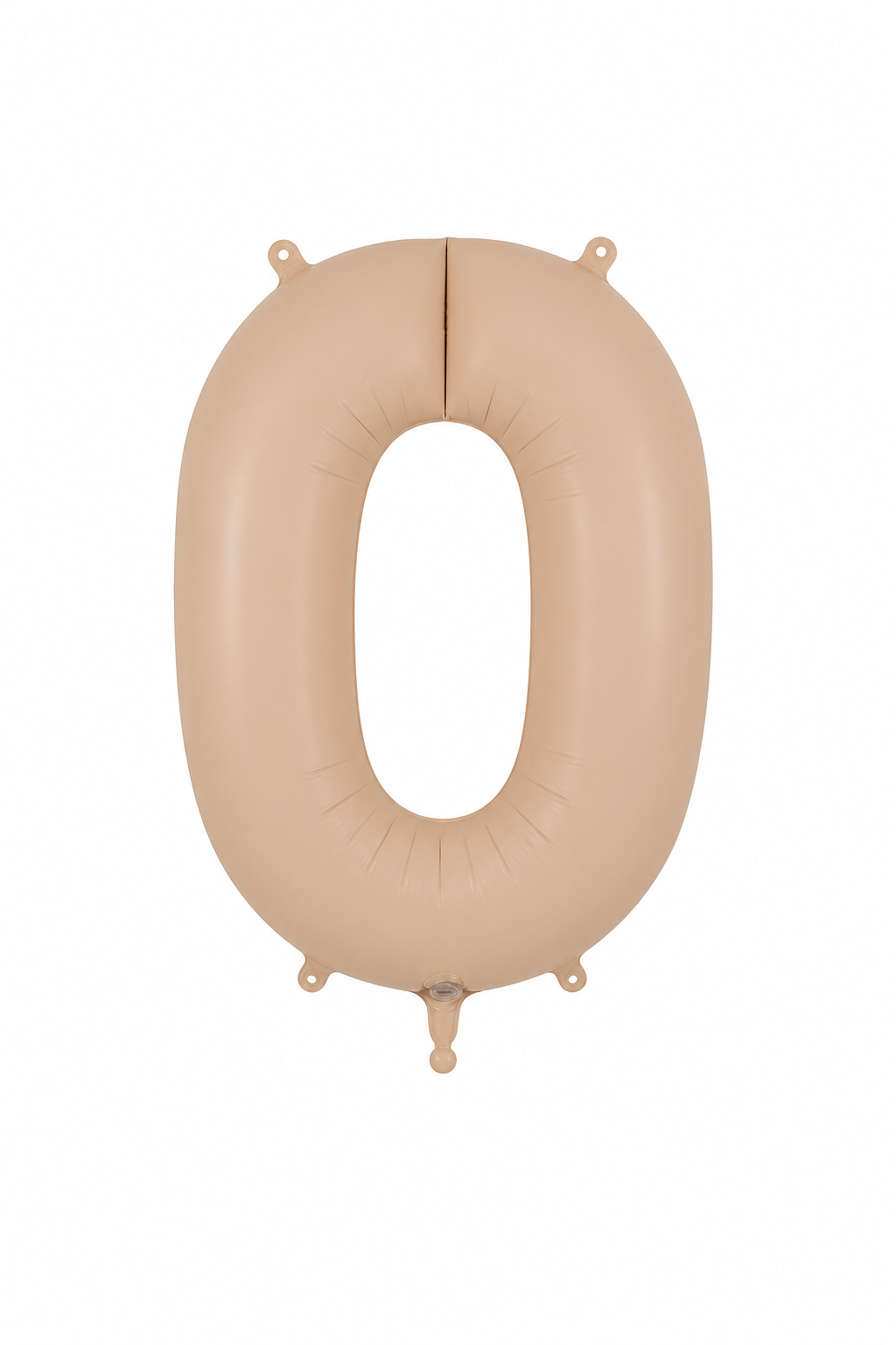 Helium Big Number Balloons in Matte Nude 0-9