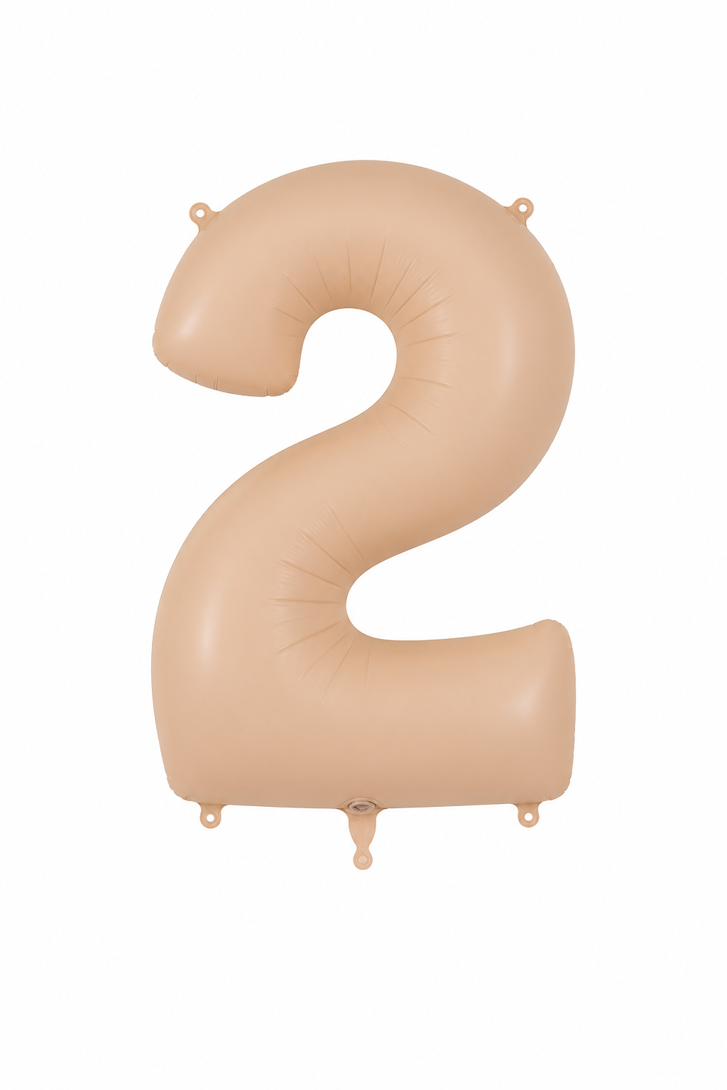 Helium Big Number Balloons in Matte Nude 0-9
