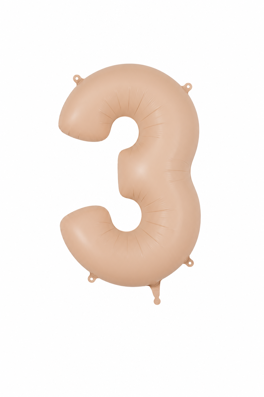 Helium Big Number Balloons in Matte Nude 0-9
