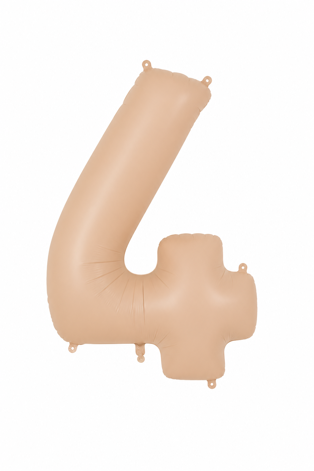 Helium Big Number Balloons in Matte Nude 0-9