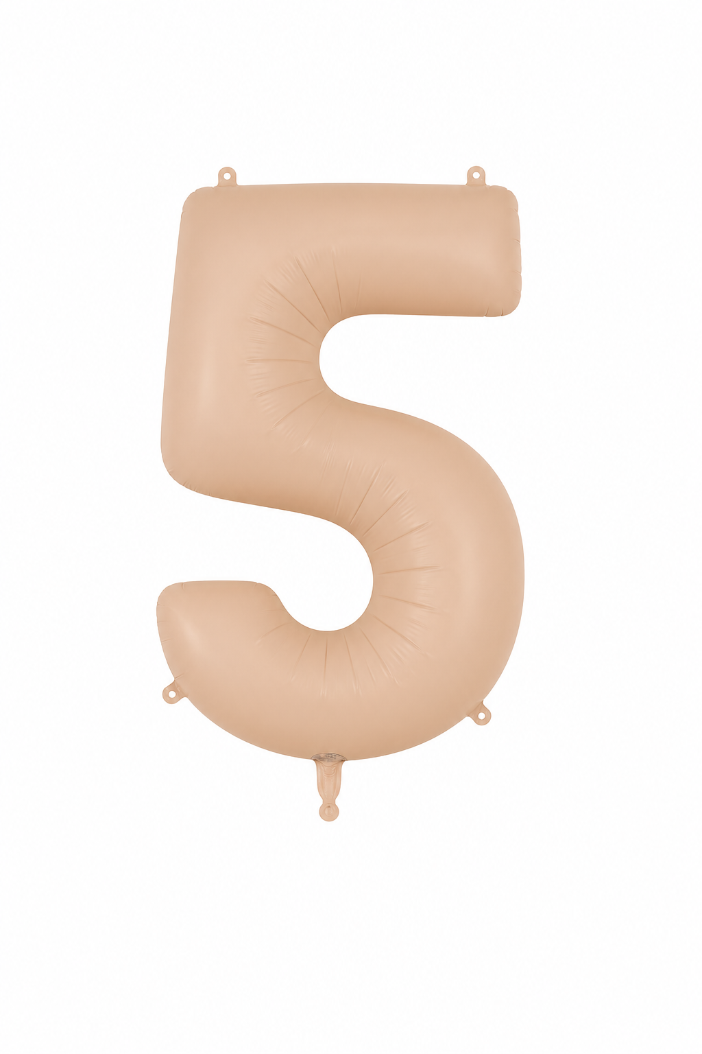 Helium Big Number Balloons in Matte Nude 0-9