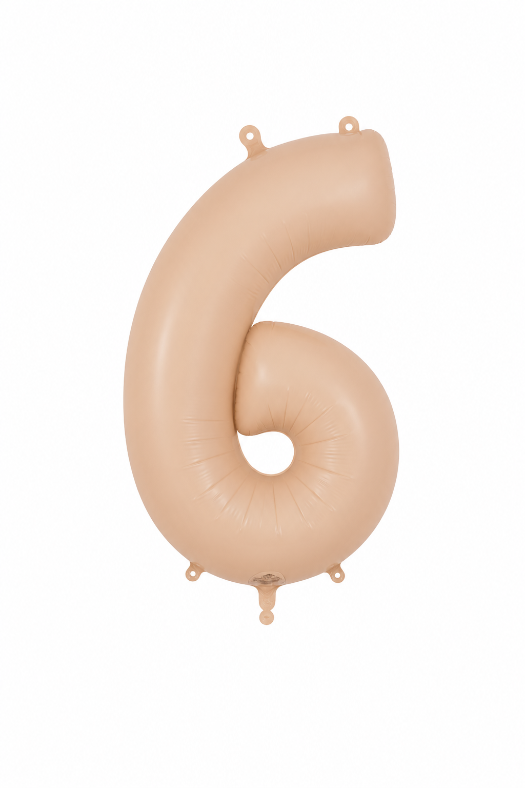 Helium Big Number Balloons in Matte Nude 0-9
