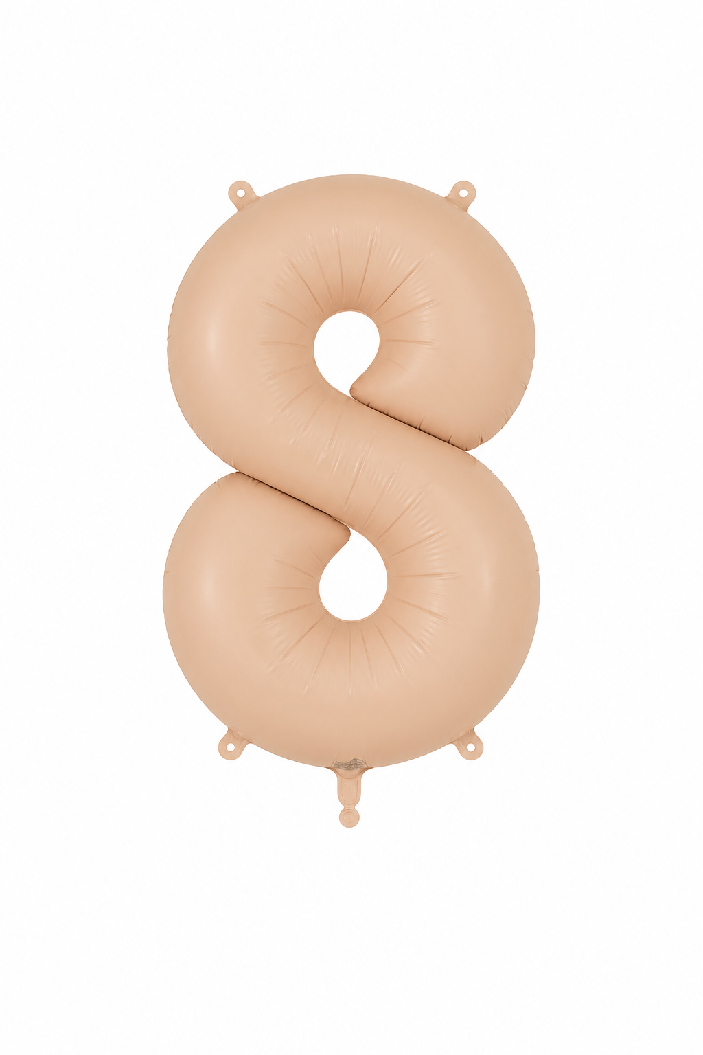 Helium Big Number Balloons in Matte Nude 0-9