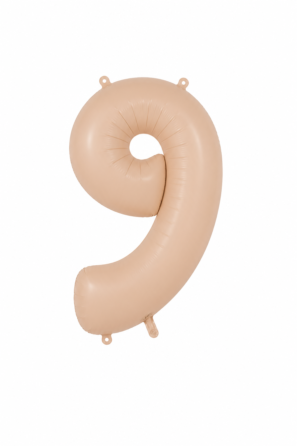 Helium Big Number Balloons in Matte Nude 0-9
