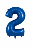 Helium Big Number Balloons in Navy 0-9