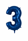 Helium Big Number Balloons in Navy 0-9