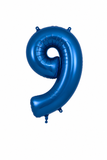 Helium Big Number Balloons in Navy 0-9