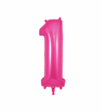 Helium Big Number Balloons in Magenta Pink 0-9