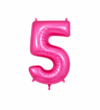 Helium Big Number Balloons in Magenta Pink 0-9