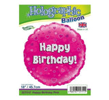 18IN HAPPY B/DAY PINK FOIL BALLOON