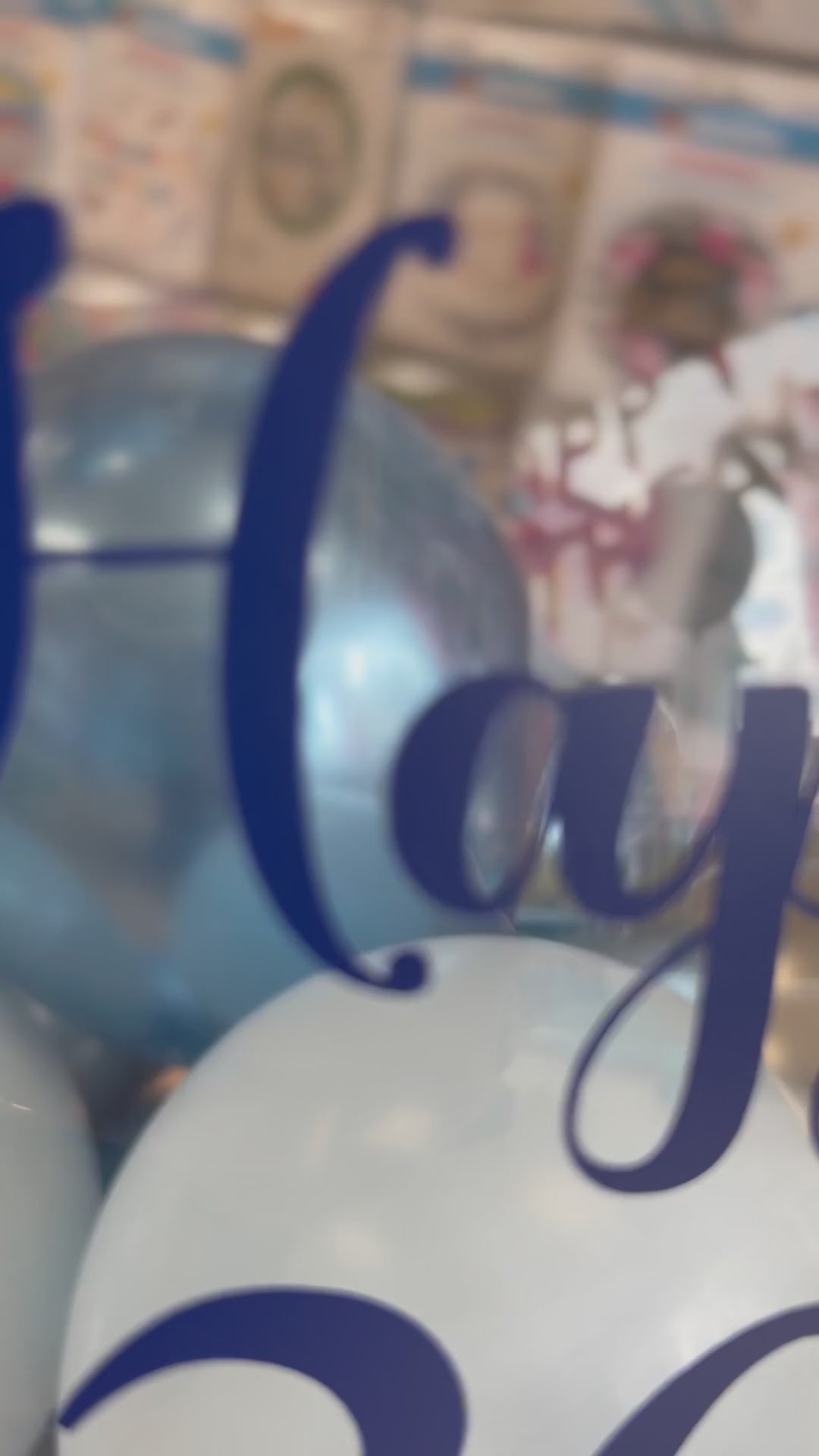 Blue Chrome Personalised Bubble