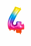 Helium Big Number Balloon in Rainbow 0-9