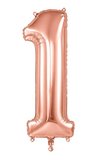 Helium Big Number Balloon in Rose Gold 0-9