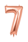 Helium Big Number Balloon in Rose Gold 0-9
