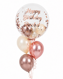 Rose Gold Confetti Bubble Bouquet (Personalise)