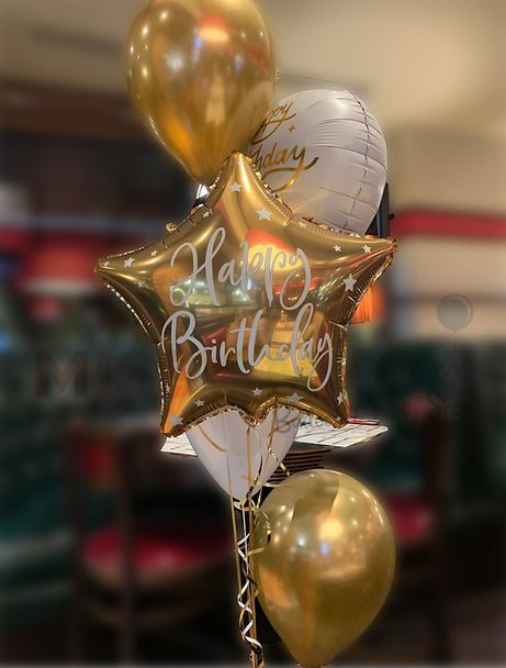 Gold Happy Birthday Display