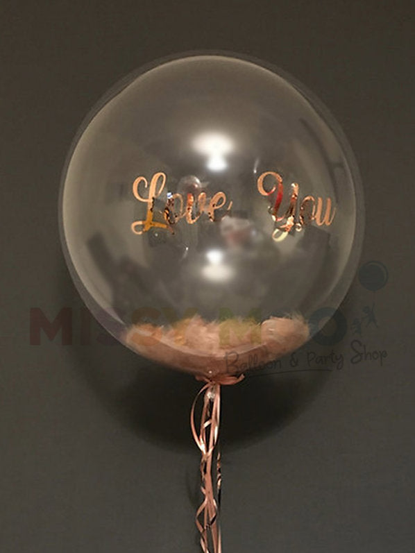 Personalised Feather Bubble Balloon