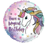 18in HAVE A MAGICAL BIRTHDAY UNICORN ECO FOIL BALLOON
