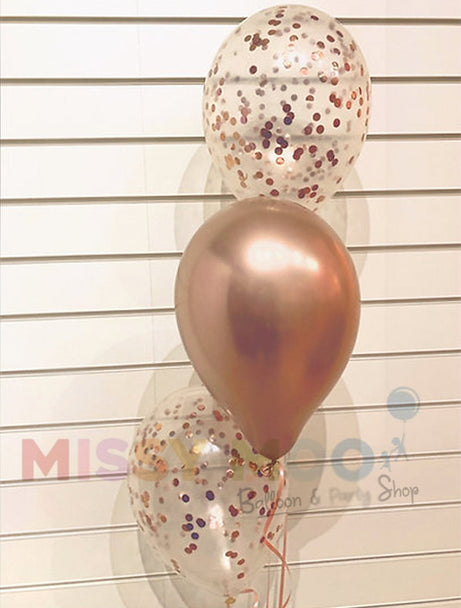Rose Gold Confetti Latex Display