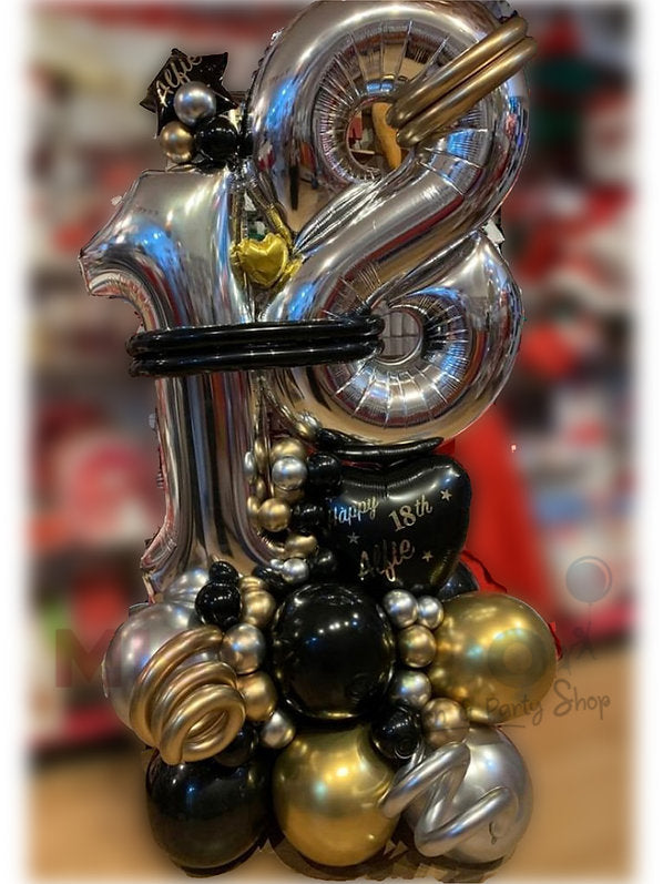 Double Number Gold & Black Stand Up Display (All Ages)