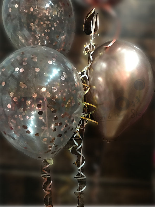 Rose Gold Confetti Latex Display