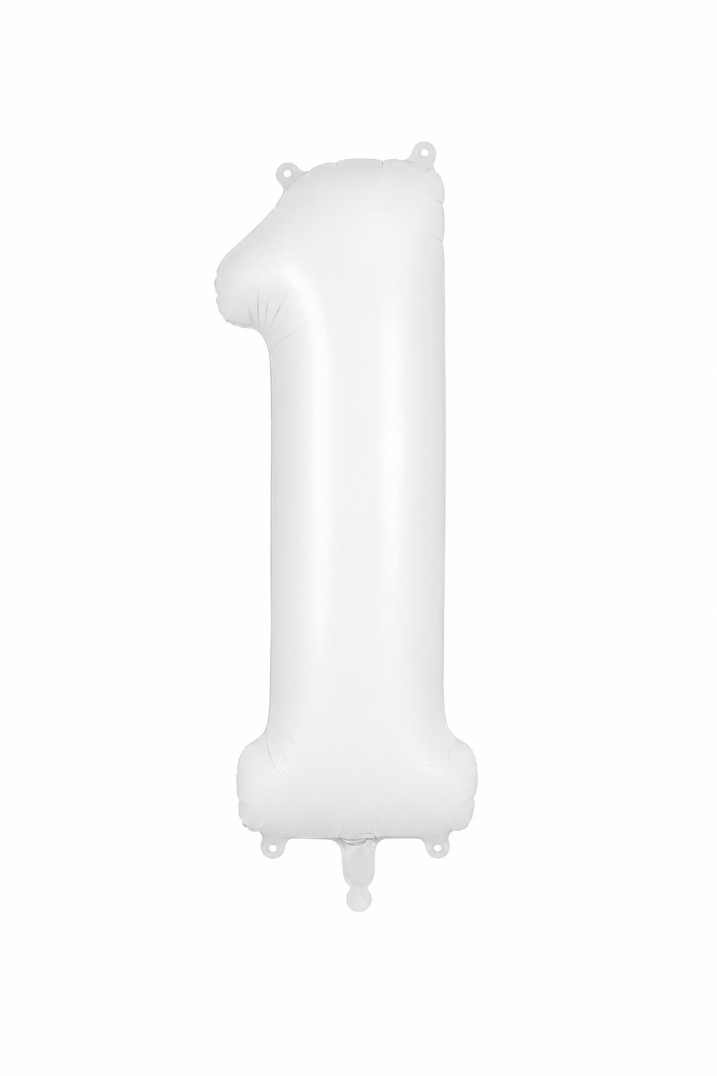 Helium Big Number Balloons in White 0-9