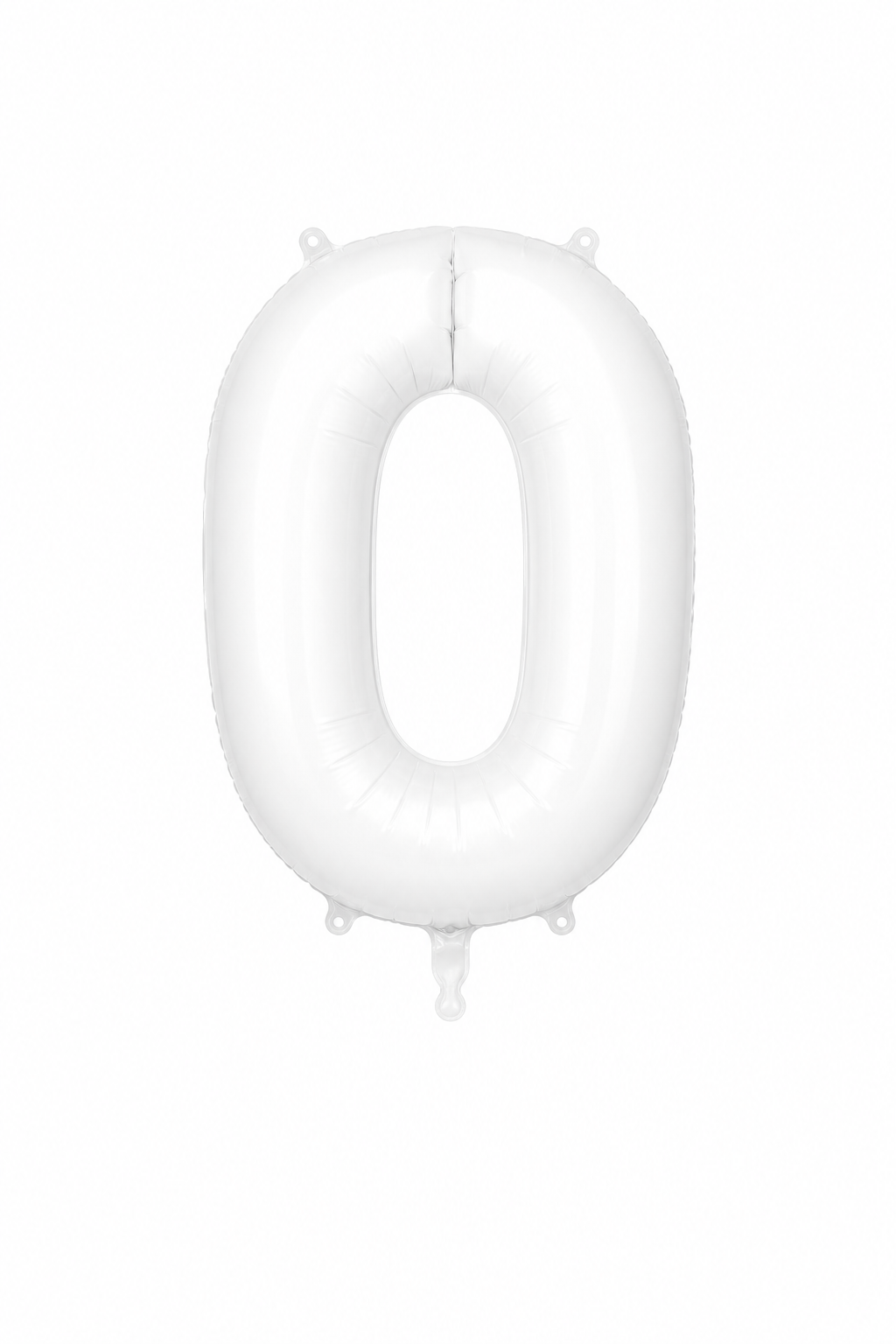 Helium Big Number Balloons in White 0-9
