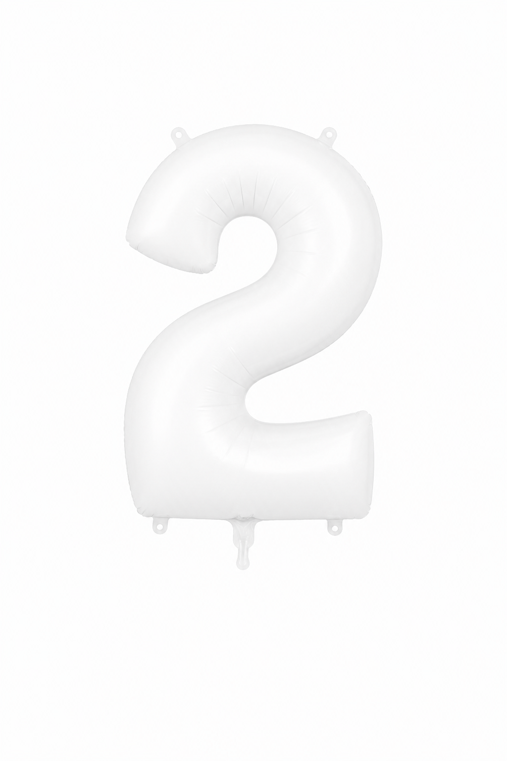 Helium Big Number Balloons in White 0-9