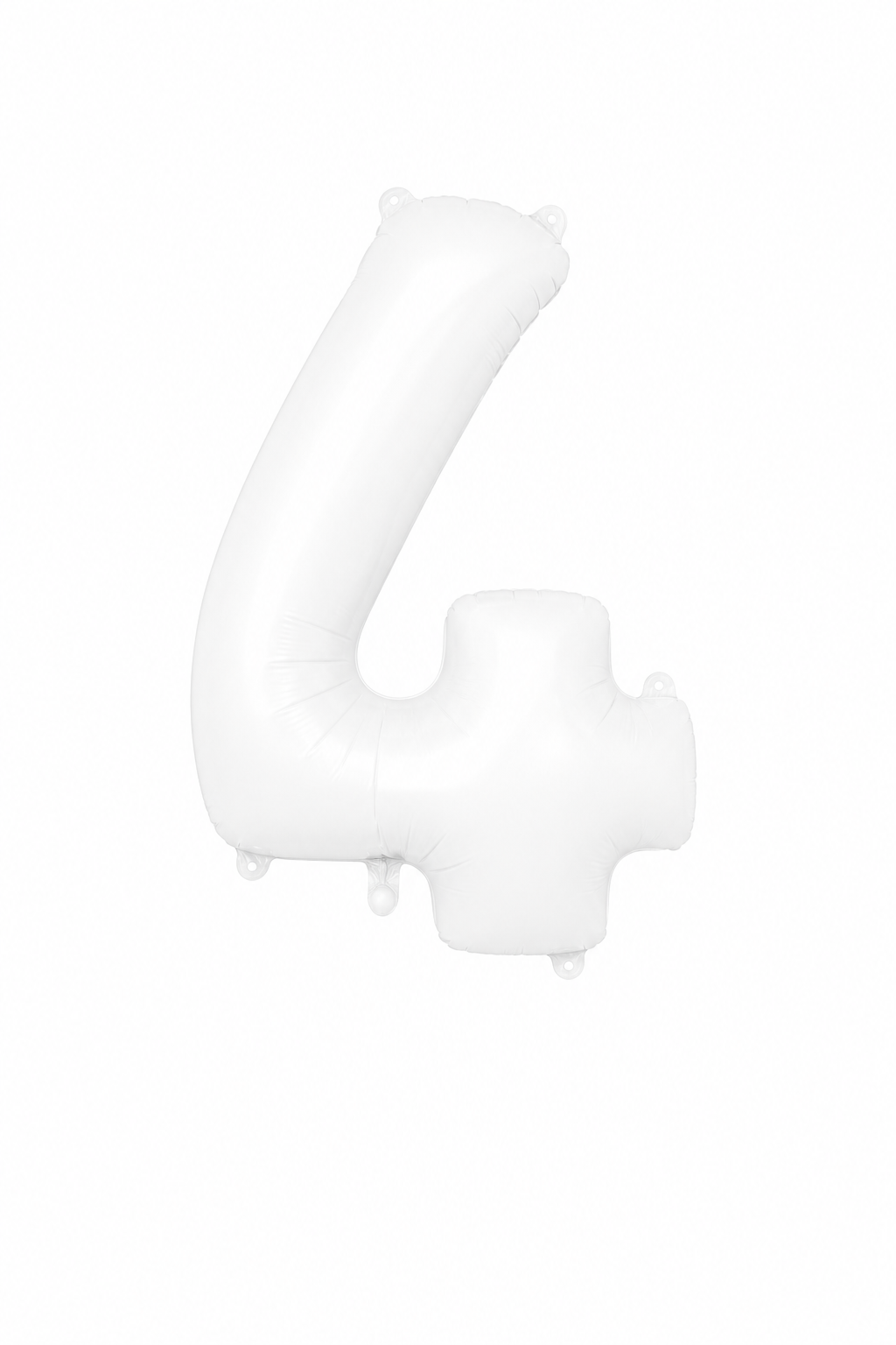 Helium Big Number Balloons in White 0-9