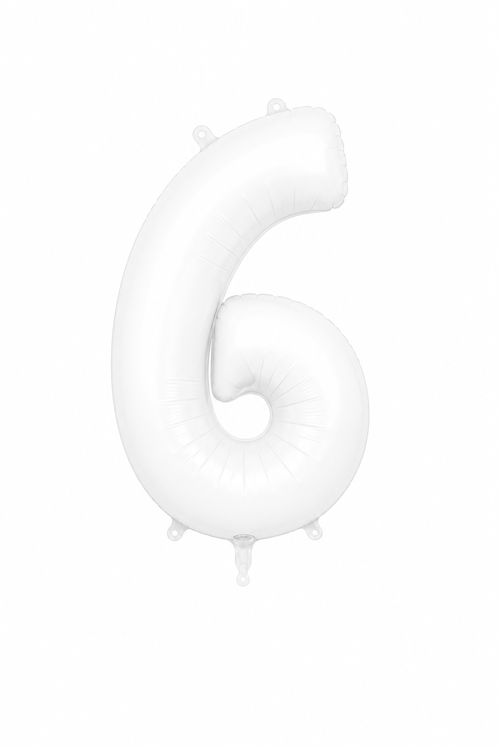 Helium Big Number Balloons in White 0-9
