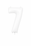 Helium Big Number Balloons in White 0-9
