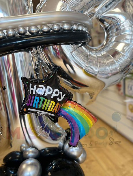 Double Number Silver&Black Stand Up Display