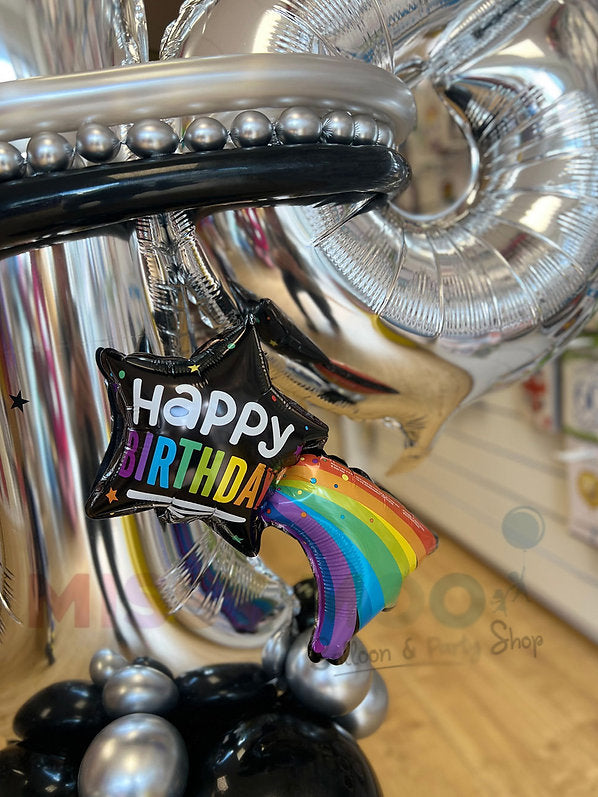 Double Number Silver&Black Stand Up Display